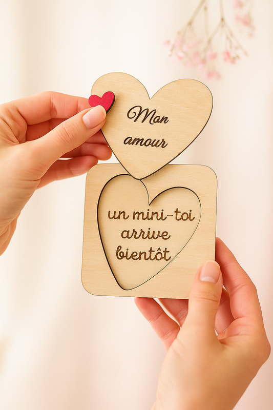 Annonce grossesse futur papa - message à découvrir - un mini toi arrive