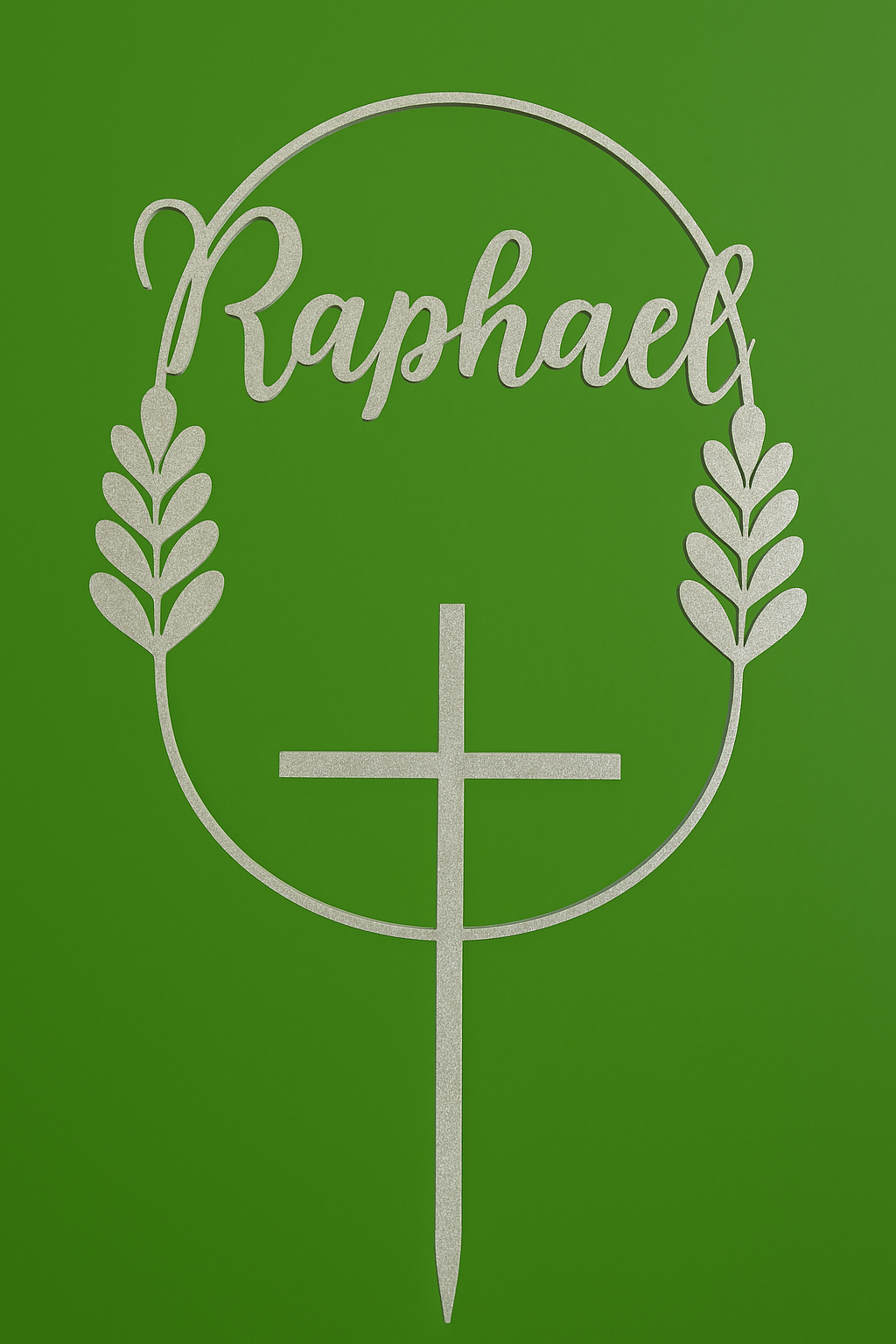 Cake topper baptême personnalisé