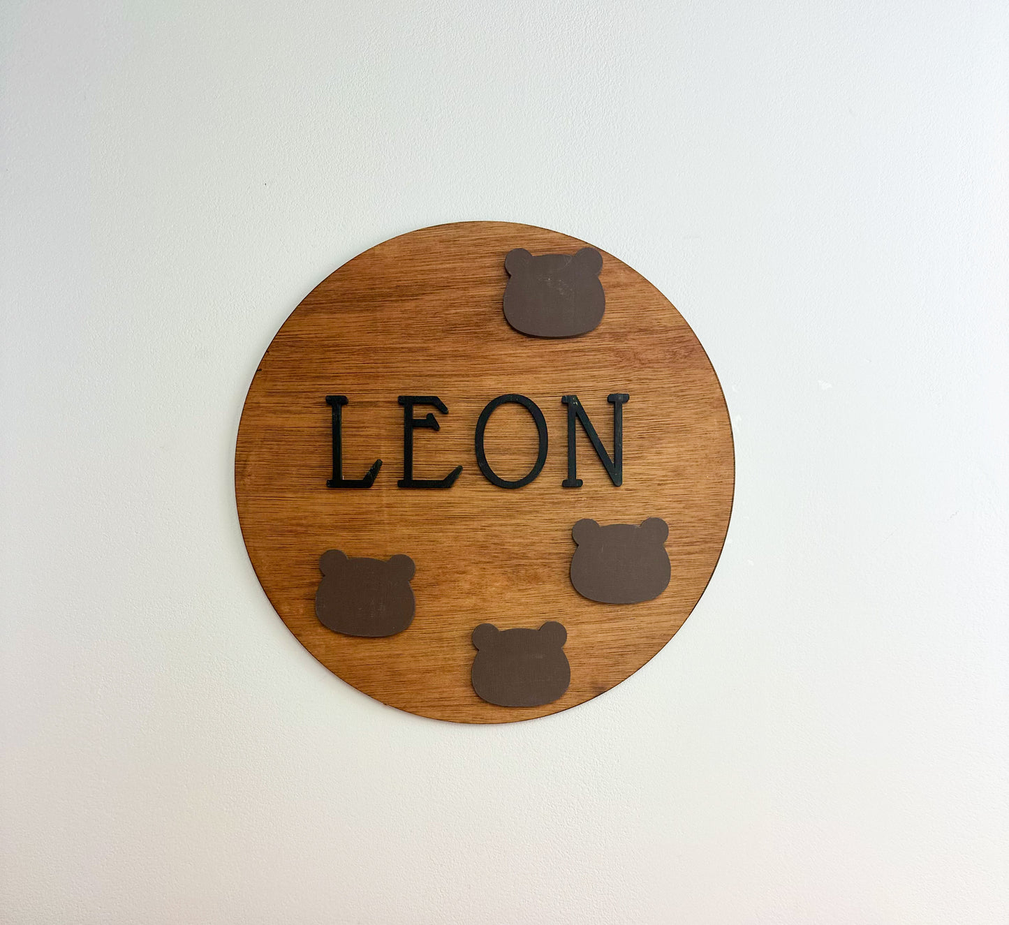 Prénom en bois Motif Ourson