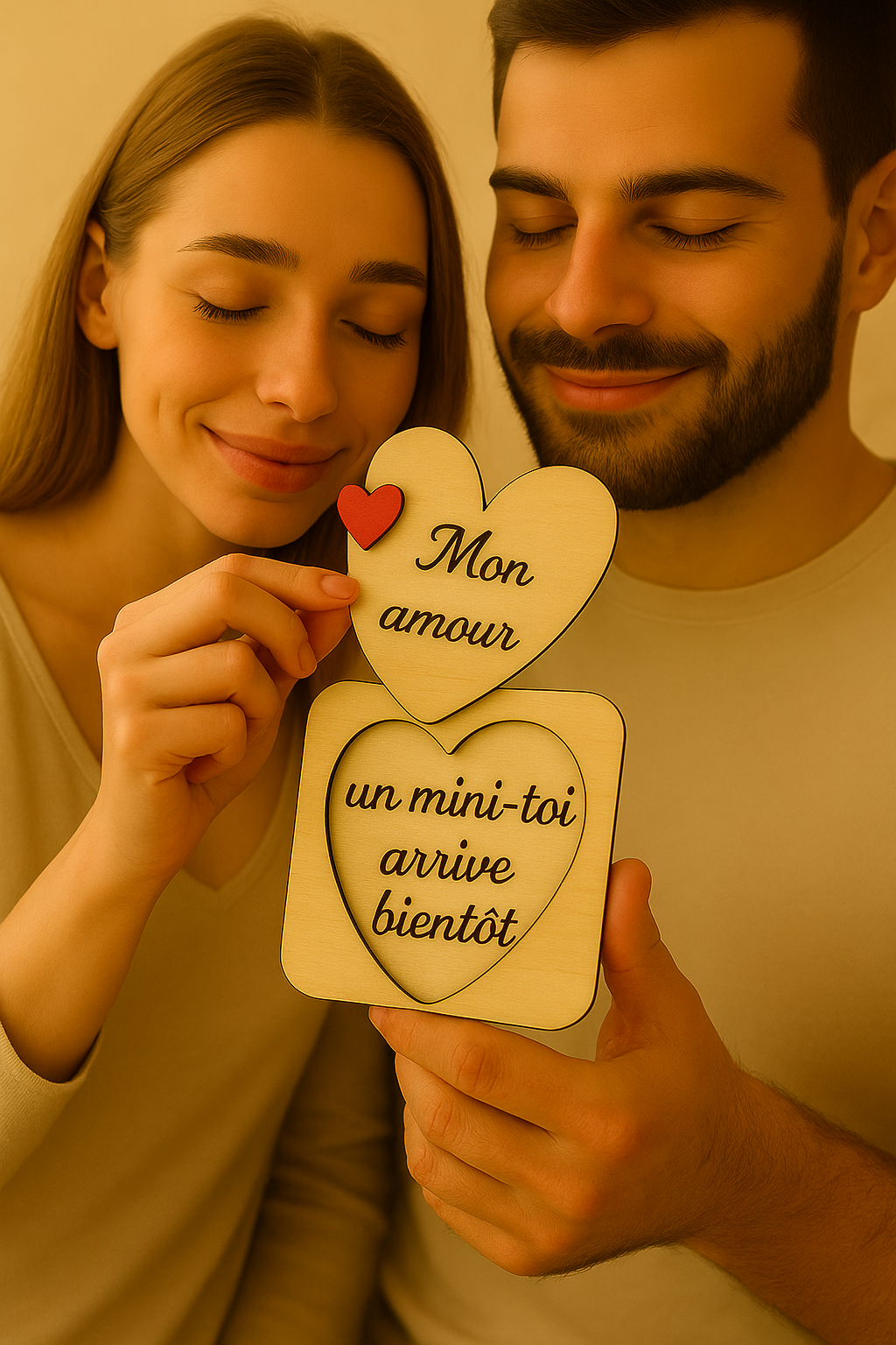 Annonce grossesse futur papa - message à découvrir - un mini toi arrive