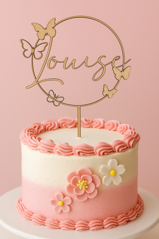 Cake Topper Personnalisé Papillon