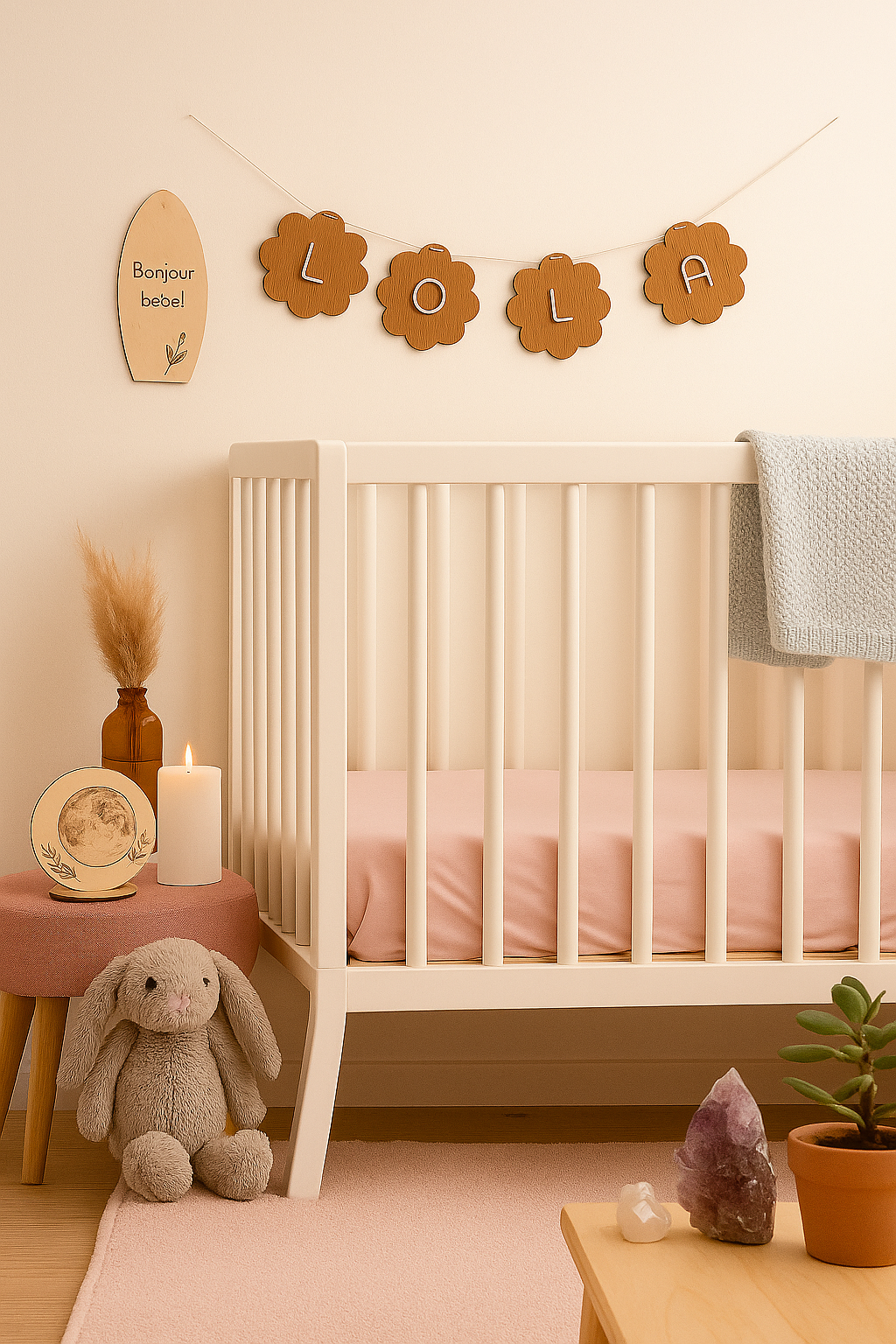 Guirlande Prénom Personnalisée – Déco Chambre Bébé
