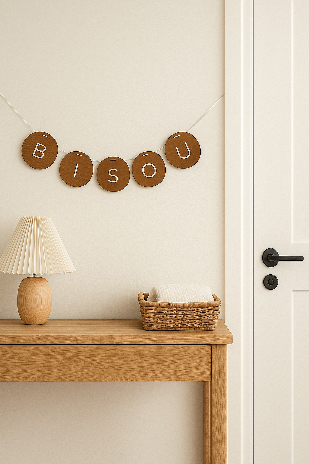 Guirlande en bois bisou – Une décoration personnalisée pleine d’amour