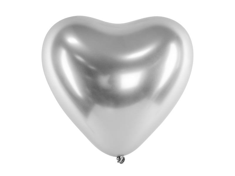ballon coeur argent