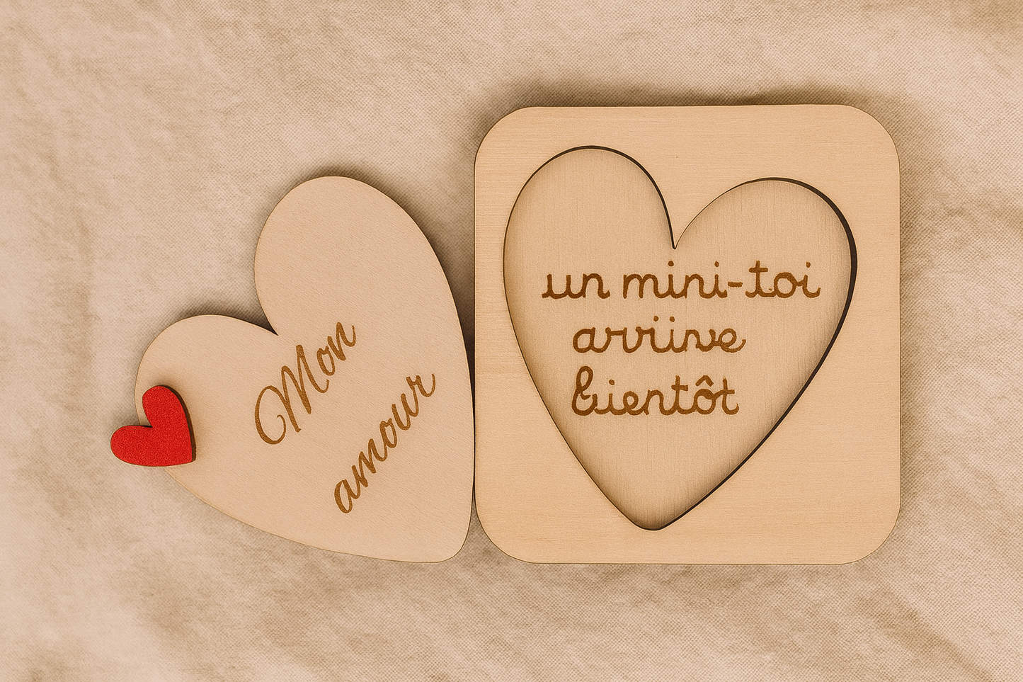 Annonce grossesse futur papa - message à découvrir - un mini toi arrive