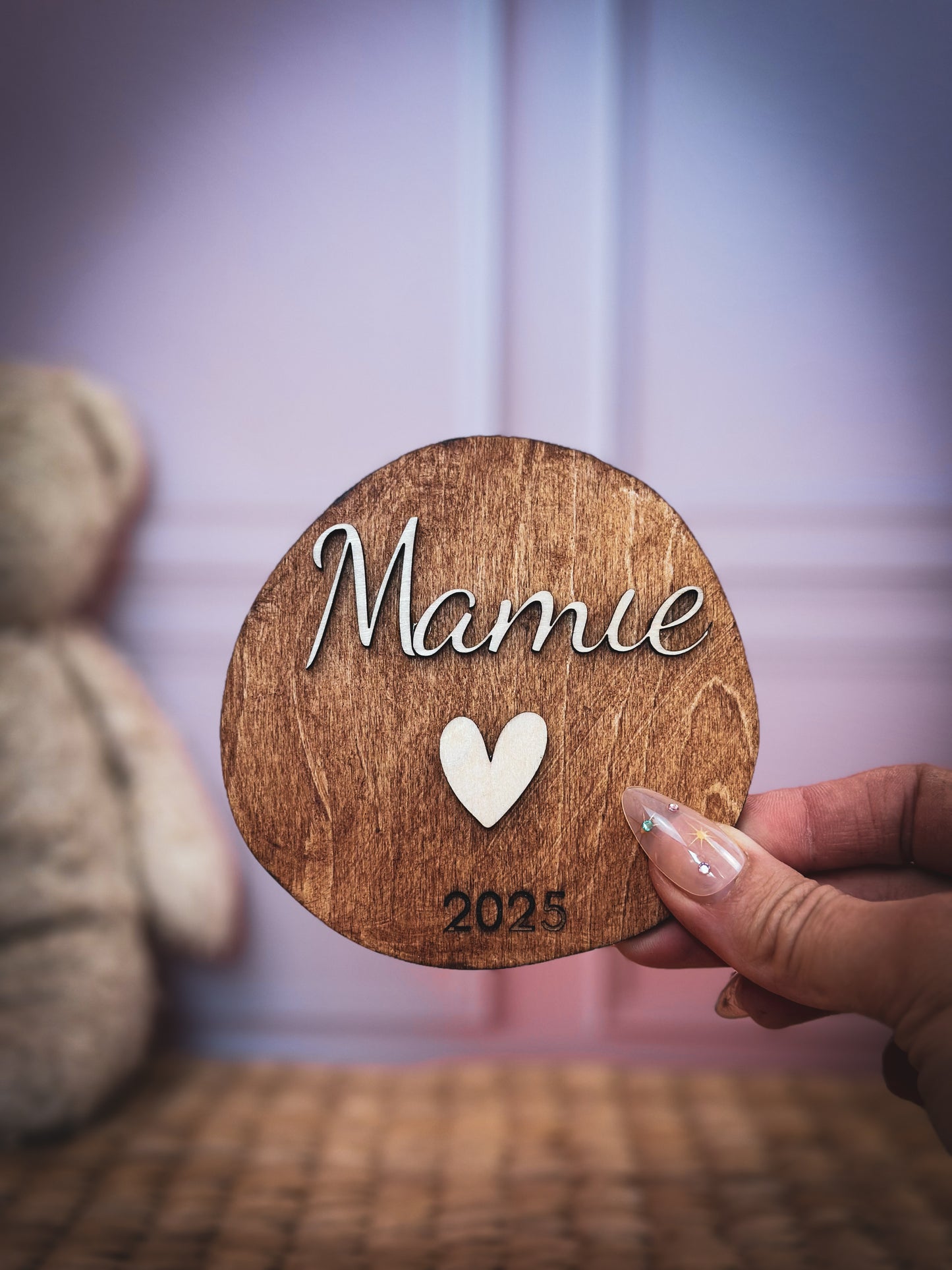 Carte annonce grossesse pour la famille