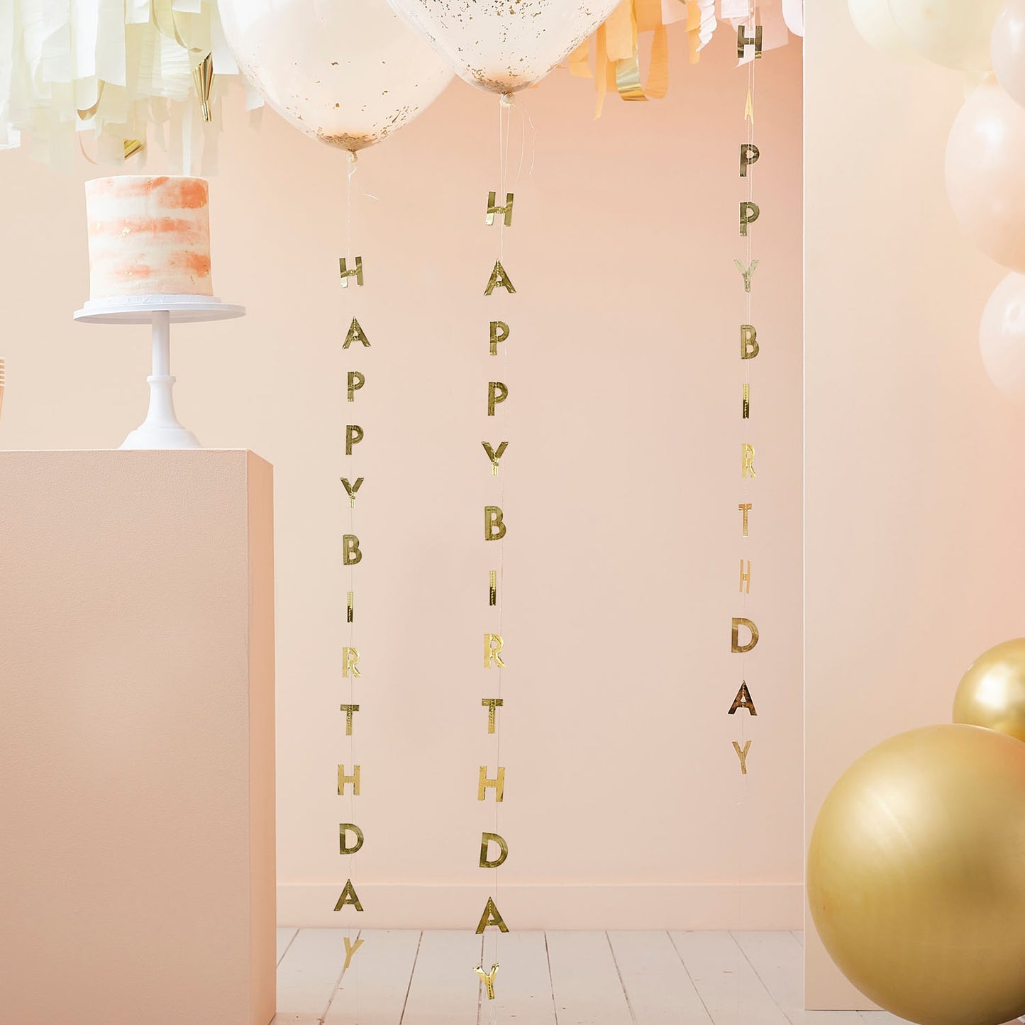 5 queues de ballon Happy Birthday
