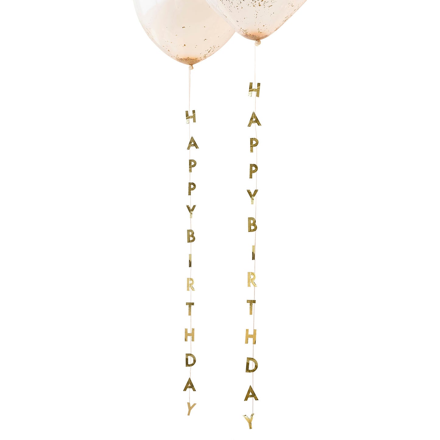 Guirlandes pour ballon "Happy birthday" dorées