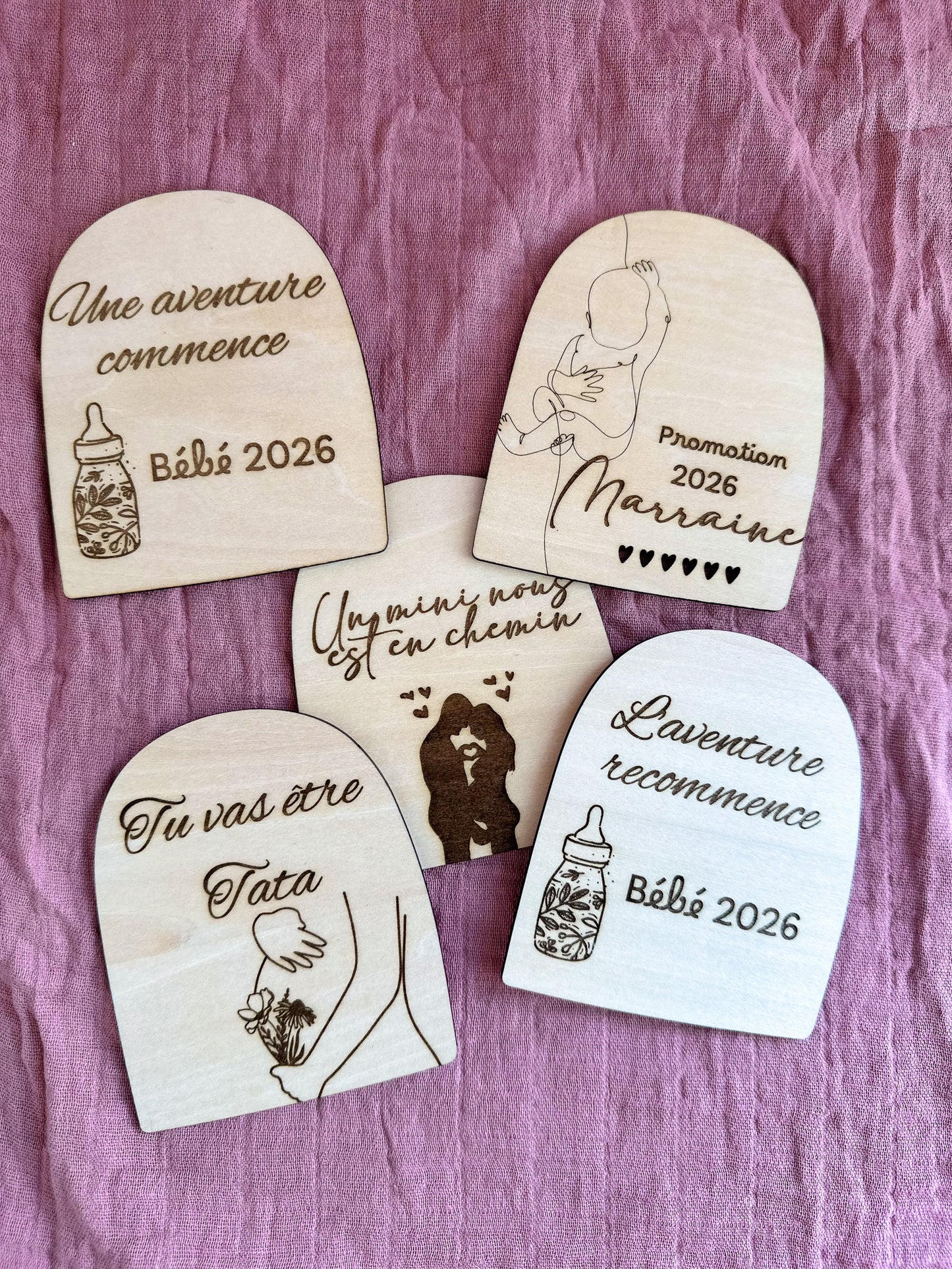 lot de magnets annonce grossesse