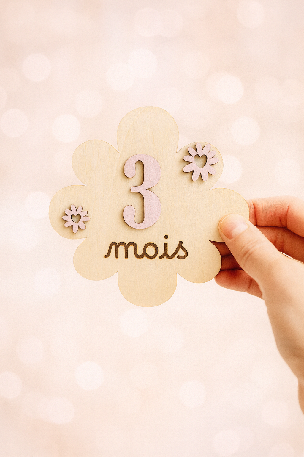 Coffret cartes étapes bébé et carte annonce naissance fleur