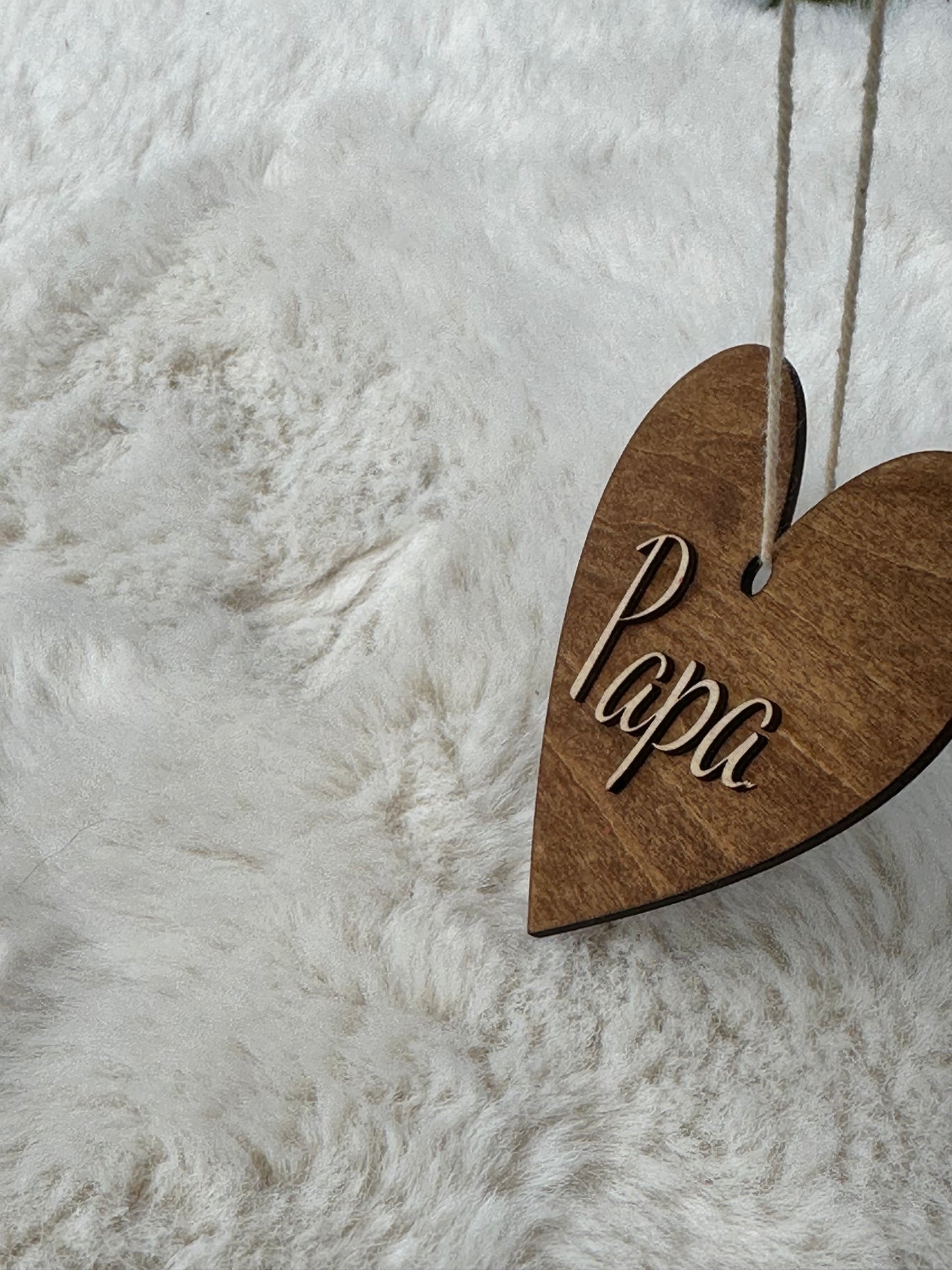 carte à suspendre en bois Papa