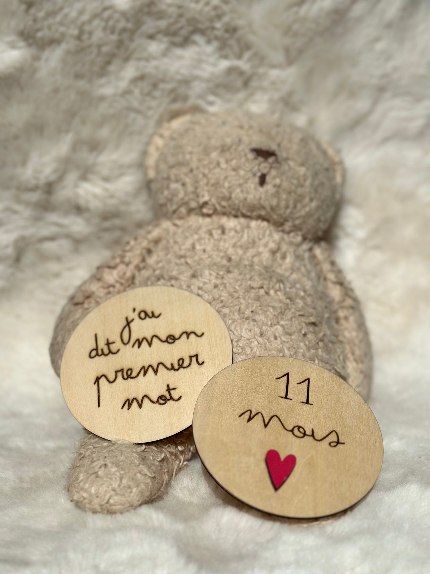 Lot de 34 Cartes Étapes Bébé en Bois – Pour Immortaliser Ses Premières Fois ✨