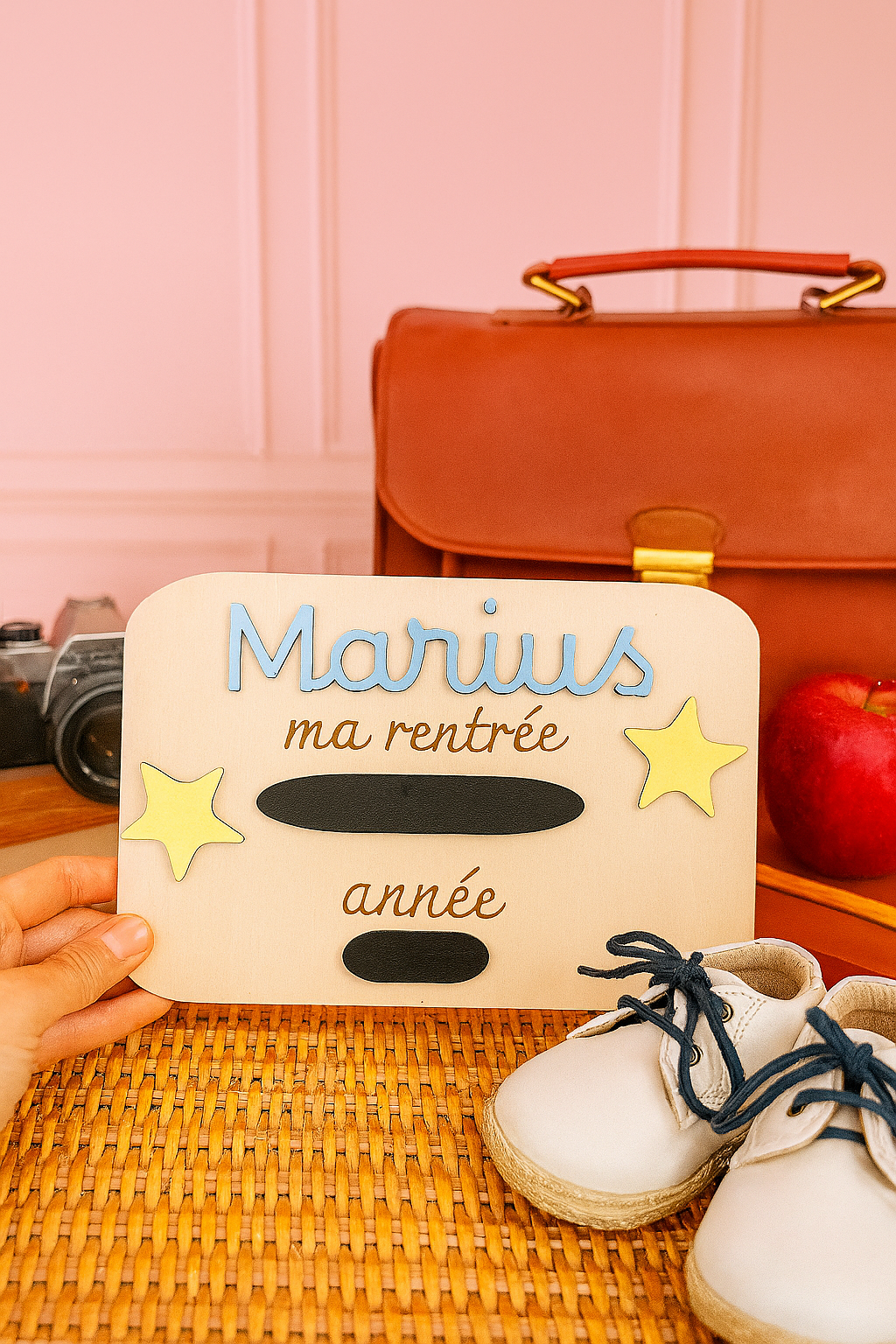 Pancarte personnalisée pour photo de rentrée scolaire