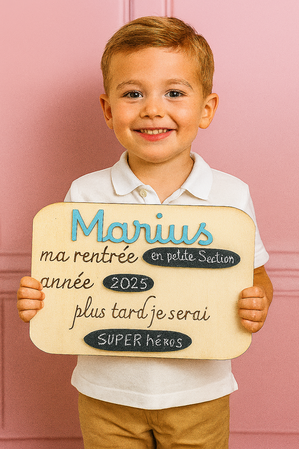 Pancarte personnalisée pour photo de rentrée scolaire : métier de rêve