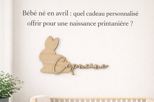 prénom en bois lapin
