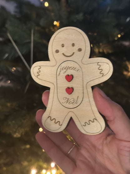 Christmas pregnancy announcement - gingerbread man