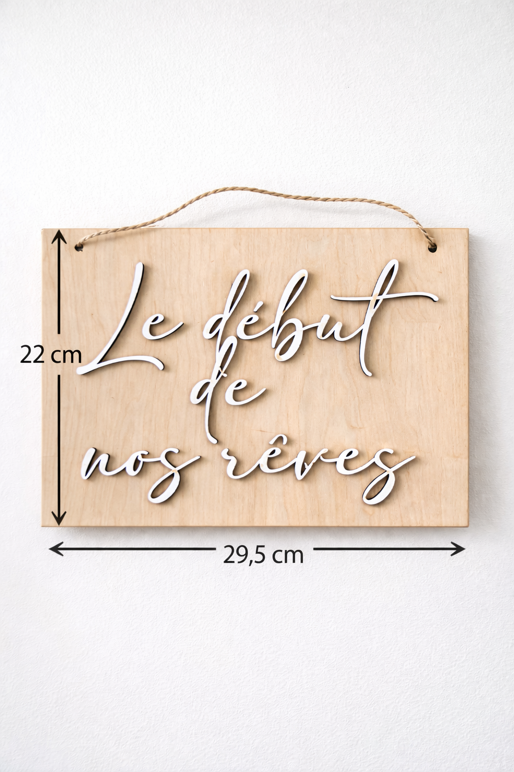 Pancarte en bois personnalisée – Citation murale en relief