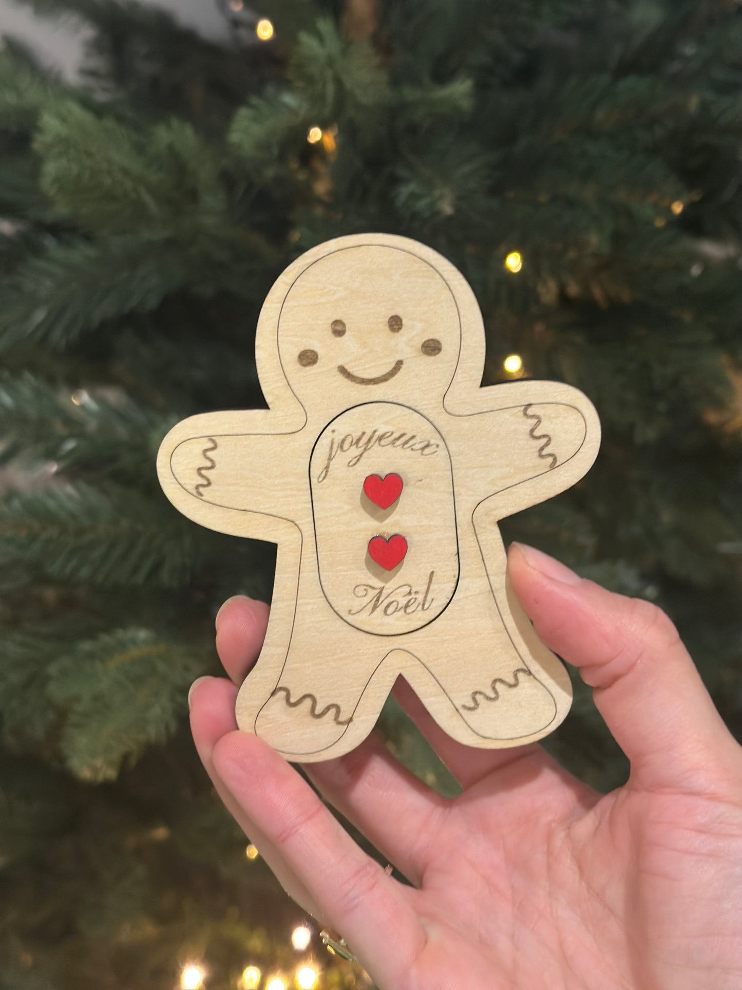 Christmas pregnancy announcement - gingerbread man