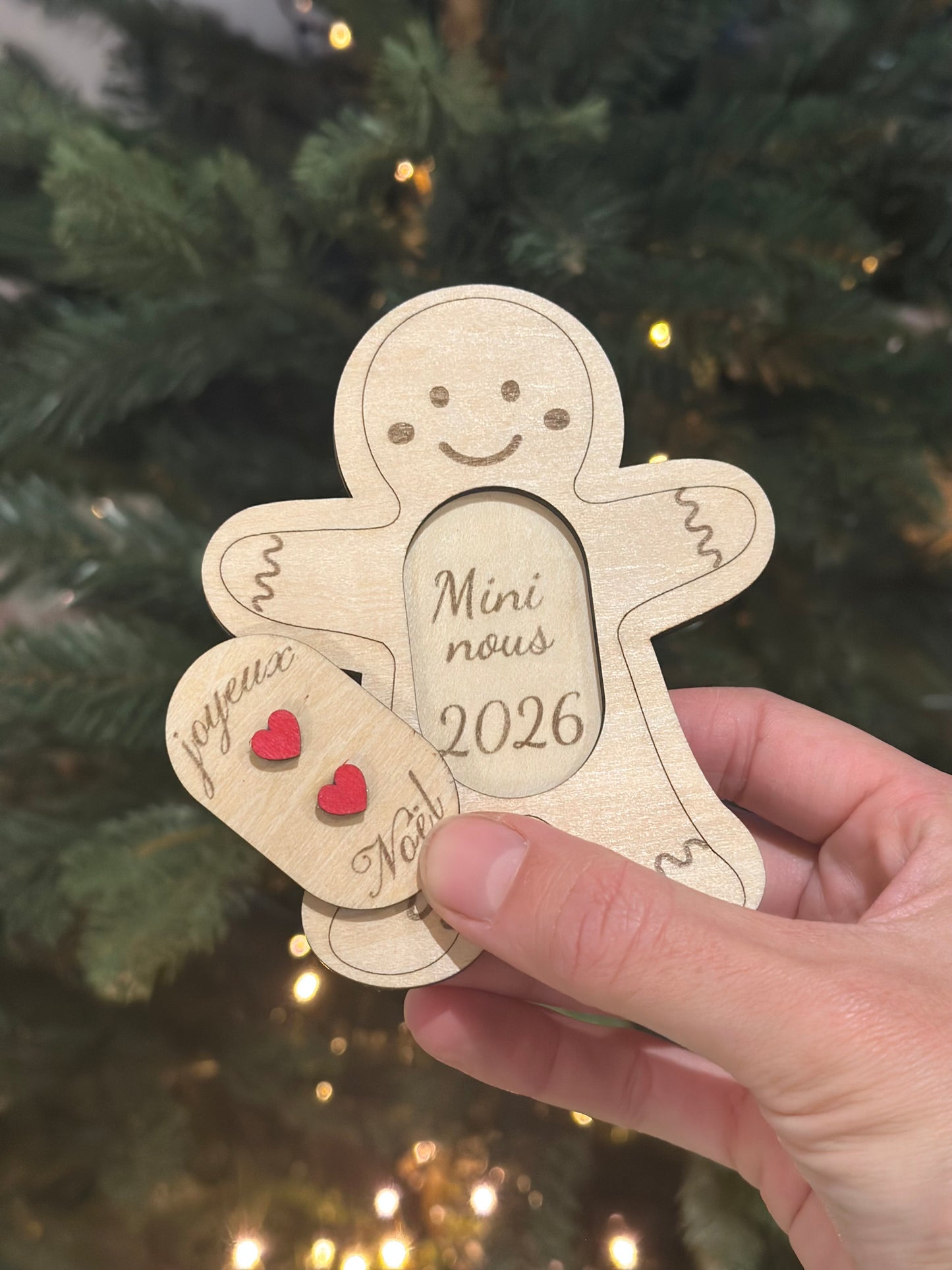Christmas pregnancy announcement - gingerbread man