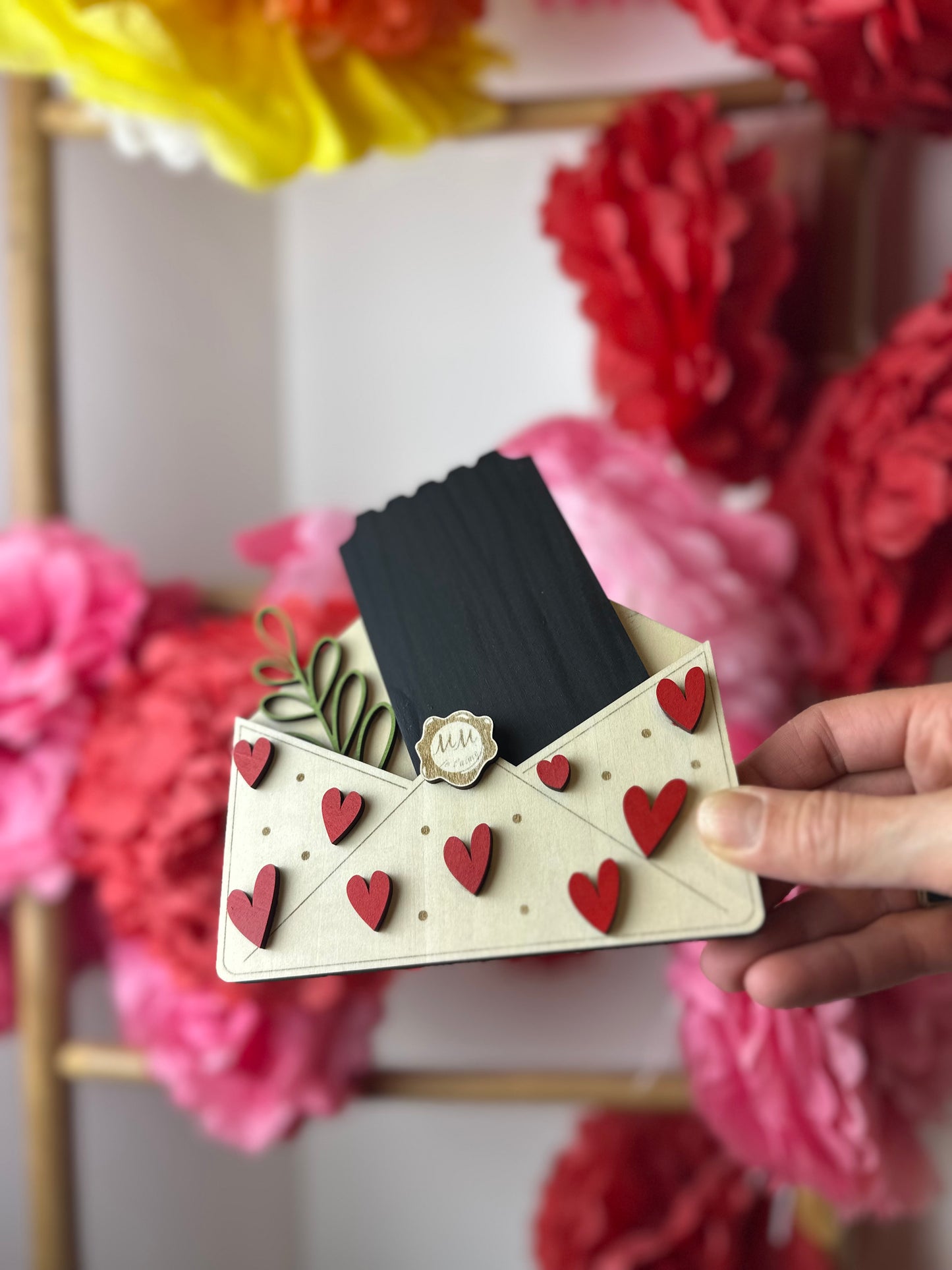Wooden Love Envelope – Personalized Annual Vouchers