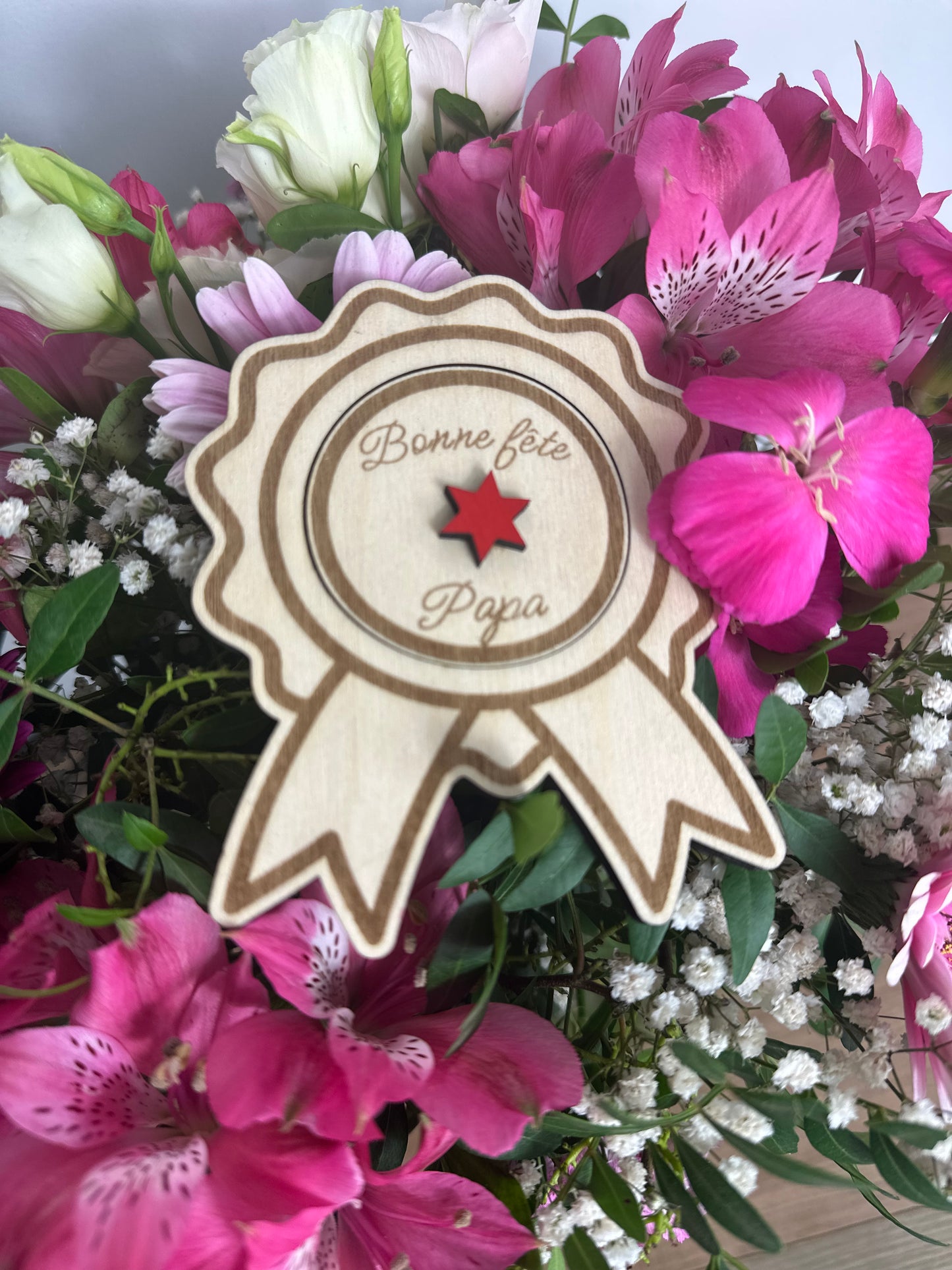 Annonce Grossesse Papi - Médaille en bois Fête des Pères "Promotion Papi"