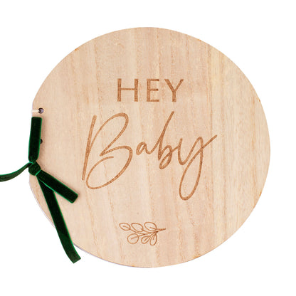 livre d'or Hey baby, en bois