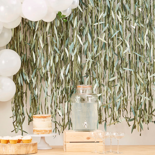 fond pour baby-shower : feuillage