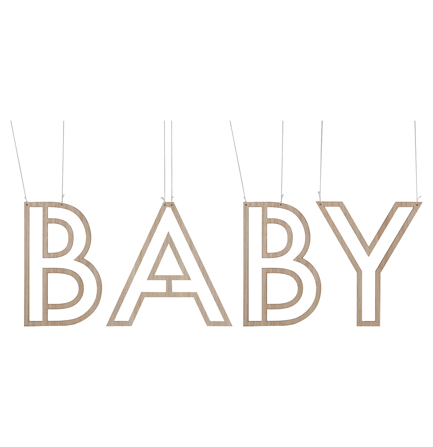 suspension en bois Baby pour baby-shower ou gender-reveal