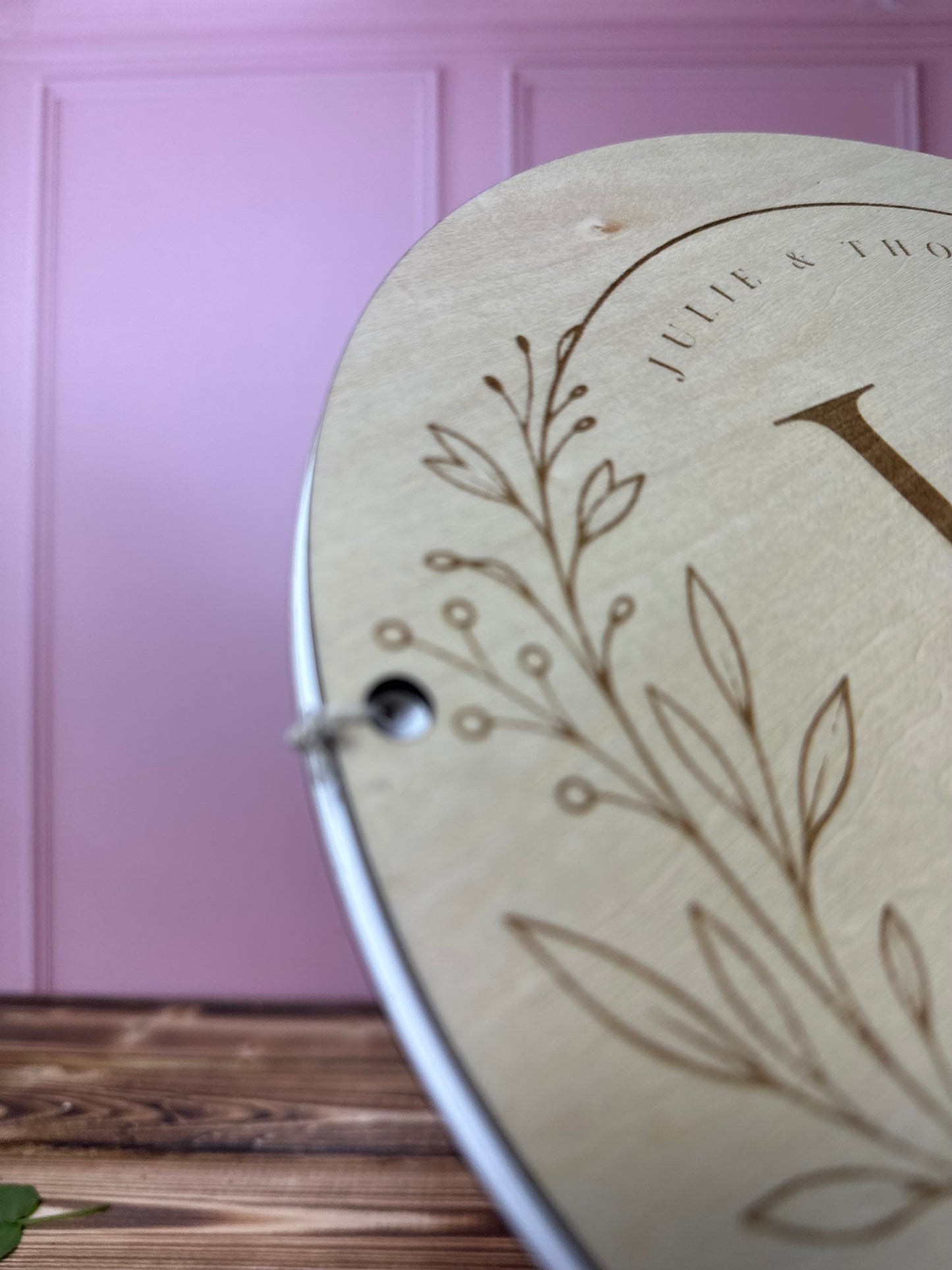Livre d’or mariage en bois personnalisé – format rond