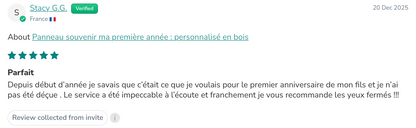 Panneau souvenir ma première année : personnalisé en bois