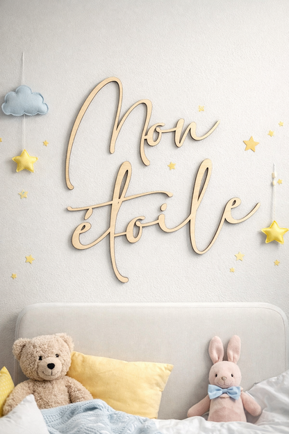 ✨ Personalized wooden phrase – Wall decoration