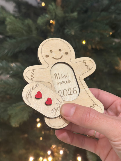 Christmas pregnancy announcement - gingerbread man