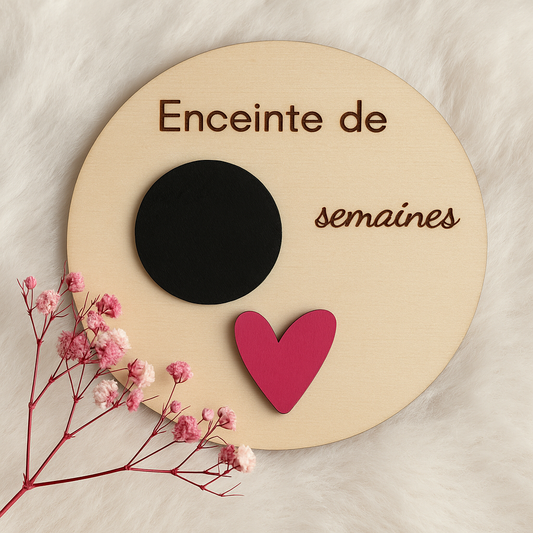 Carte Étape Grossesse – Suivi Hebdomadaire Personnalisable