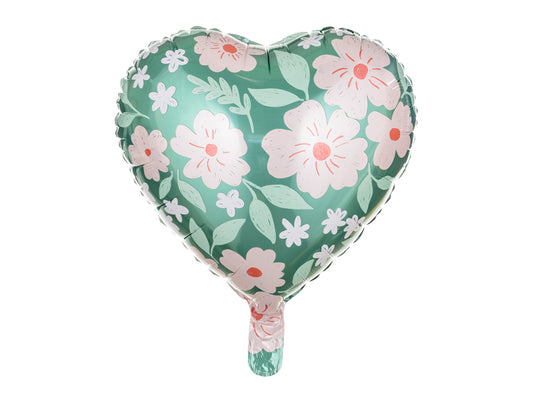 ballon en forme de coeur fleuri