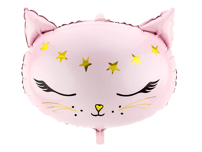 ballon rose tête de chat