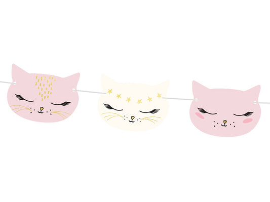 guirlande chatons rose et blanc