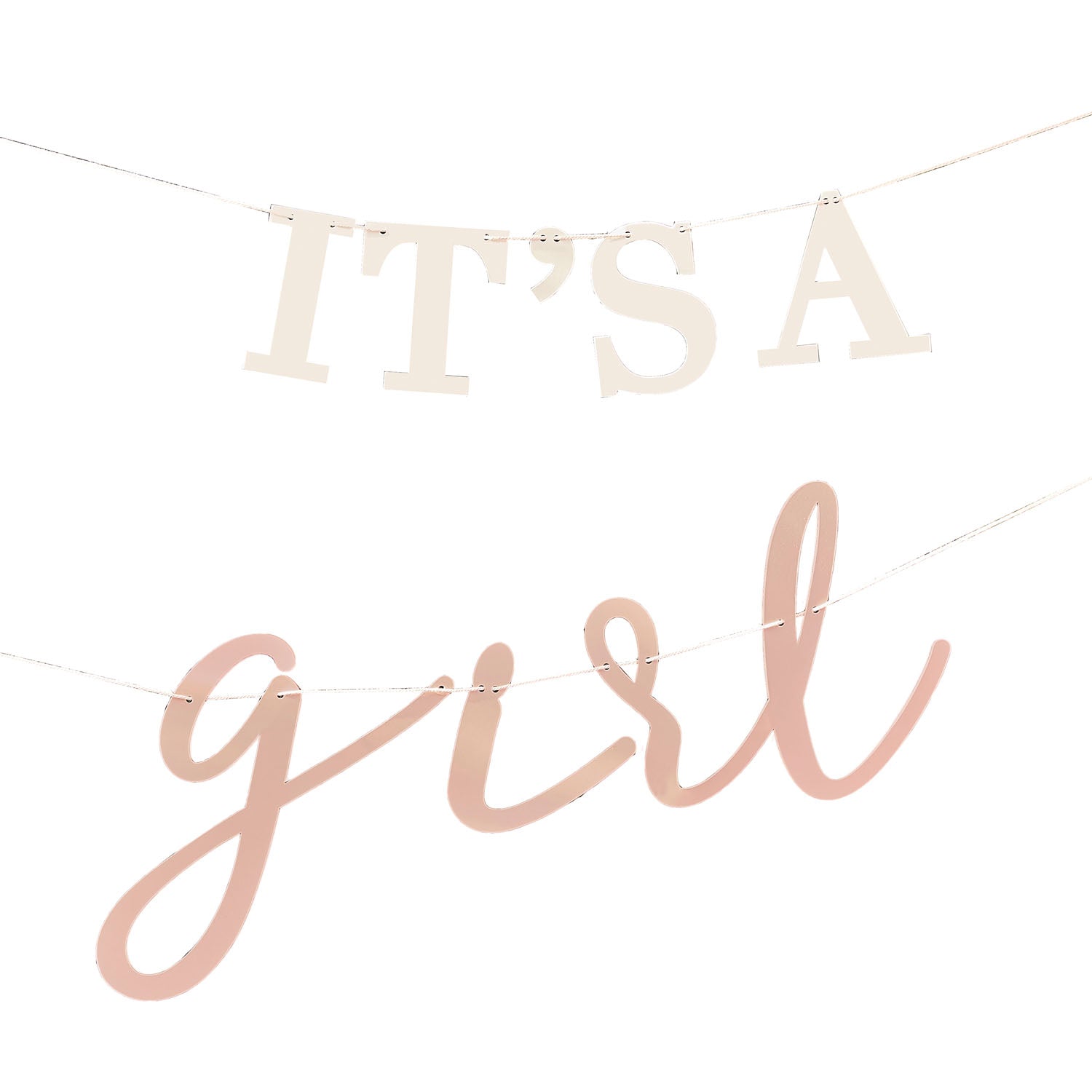 guirlande en papier "it's a girl"