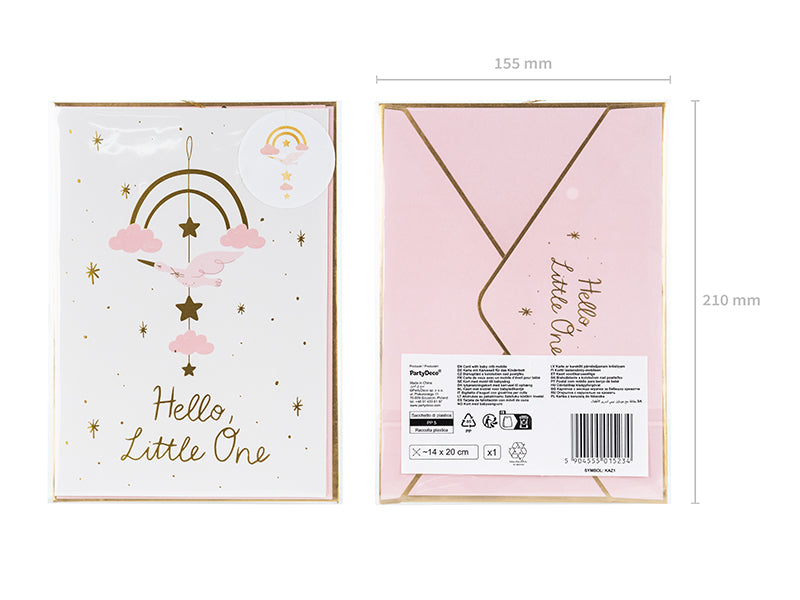 Carte de vœux avec suspension Hello Little One