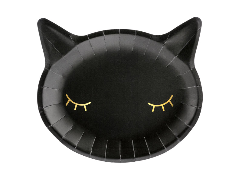 Assiettes chat noir