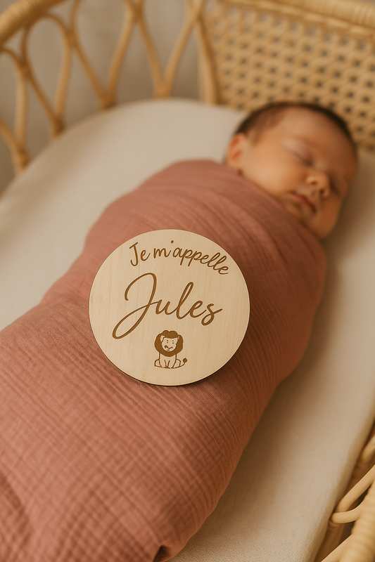 Carte en bois “Je m’appelle…”