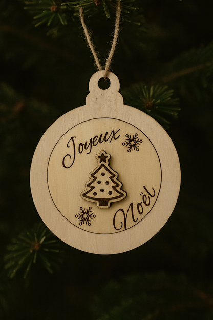 Annonce grossesse Noël - boule de Noël