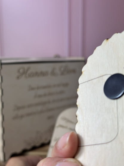 Urne mariage voyage personnalisée — vos invités votent la Lune de Miel