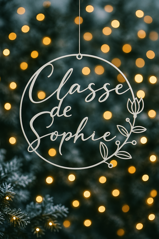 Couronne en bois pour Maîtresse - cadeau de noël
