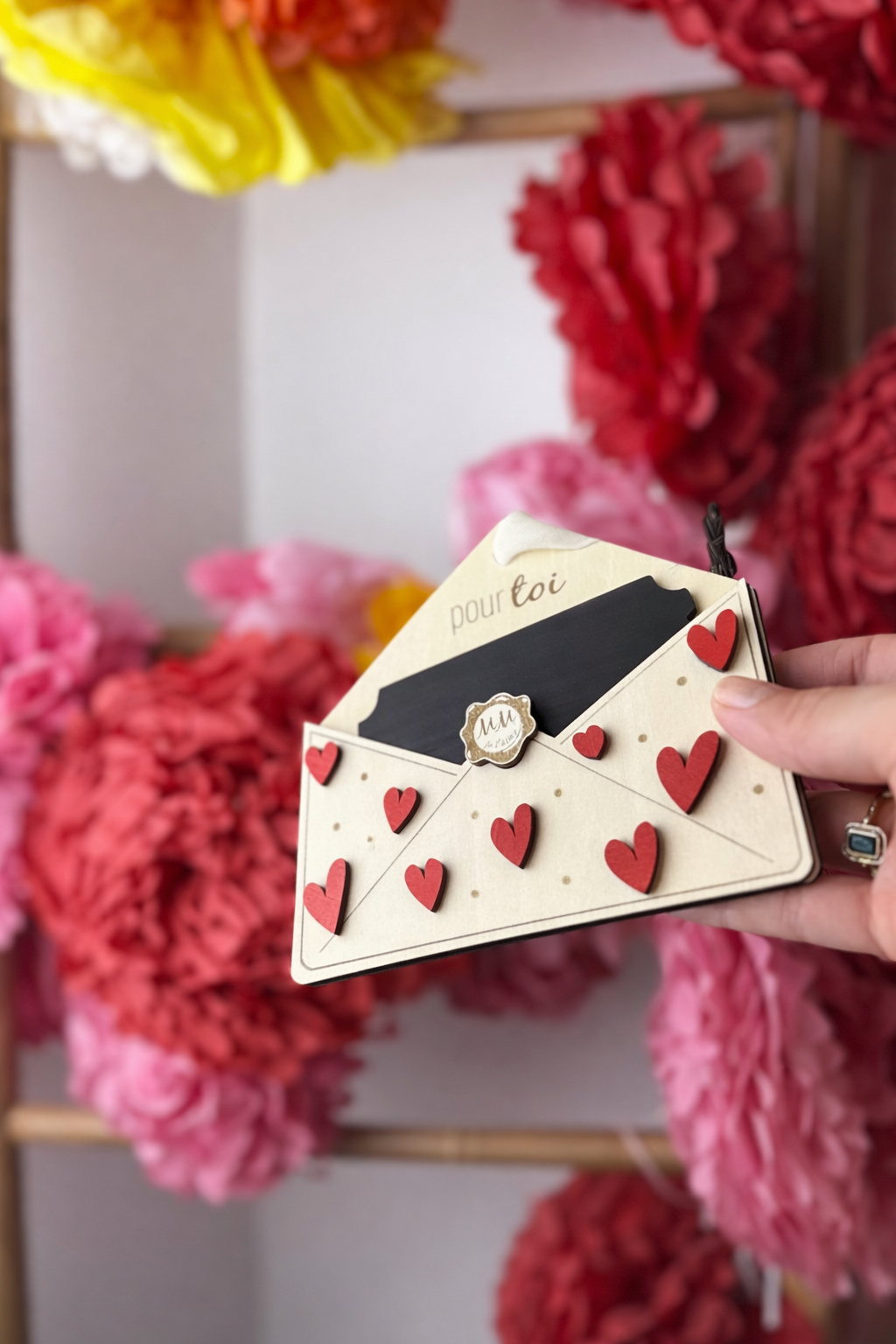 Wooden Love Envelope – Personalized Annual Vouchers
