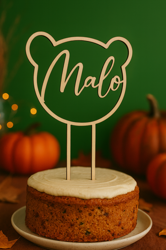 Cake topper personnalisé - ourson