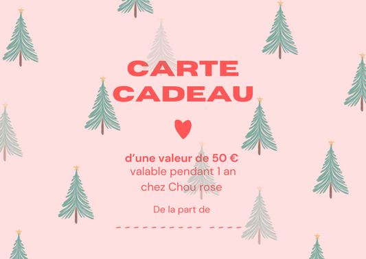 Carte cadeau Chou Rose – Spéciale Noël