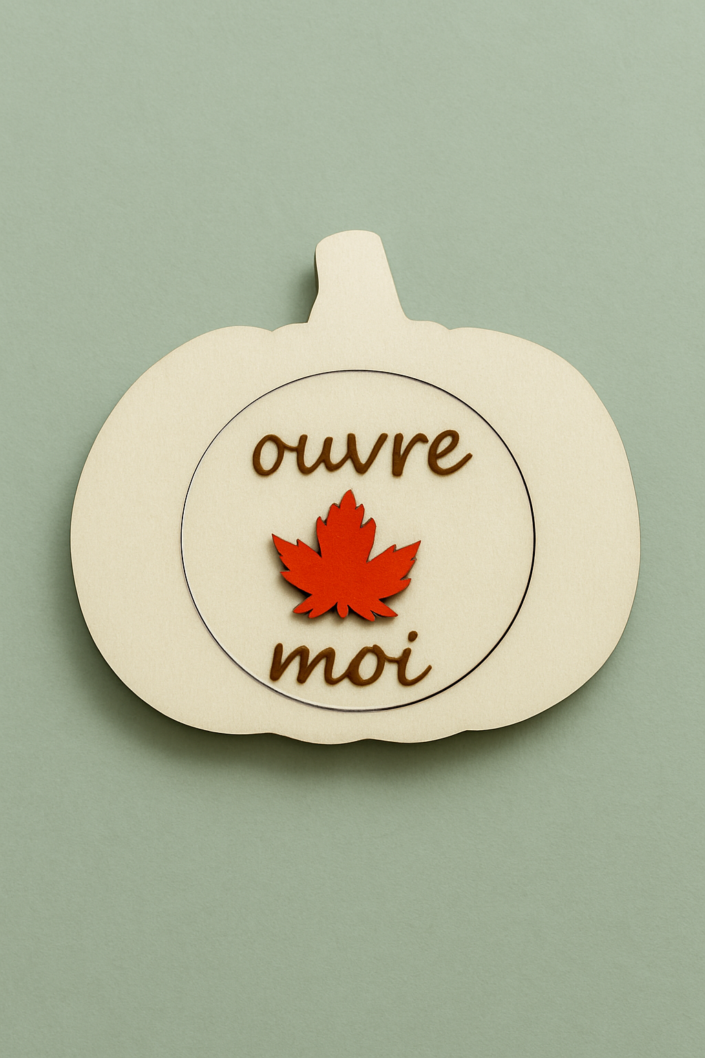 Citrouille en Bois Personnalisée – Annonce Grossesse Automne