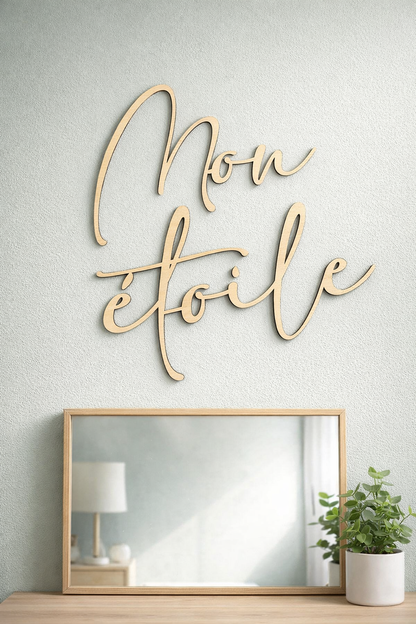 ✨ Personalized wooden phrase – Wall decoration