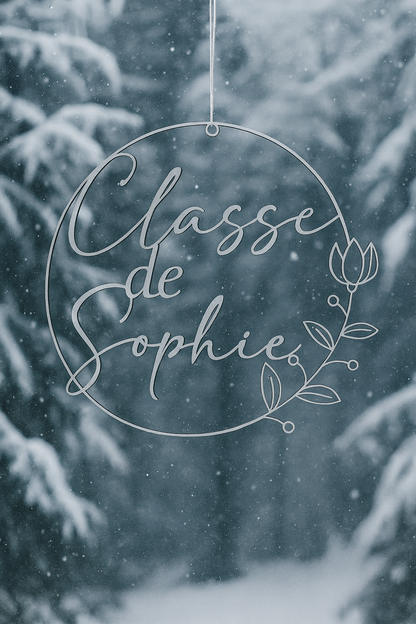 Couronne en bois pour Maîtresse - cadeau de noël