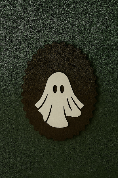 Décoration murale Halloween artisanale « Boo » 👻